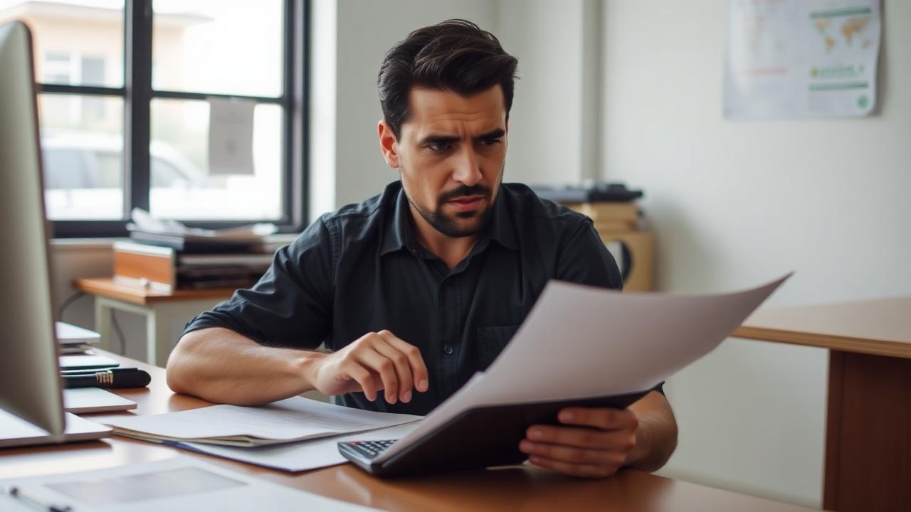 Trabajador revisando su liquidación laboral